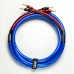 Taga Harmony kolonėlių kabelis BLUE-16 ,16 AWG/1.3mm2  OFC Varis su Banan tipo kištukais